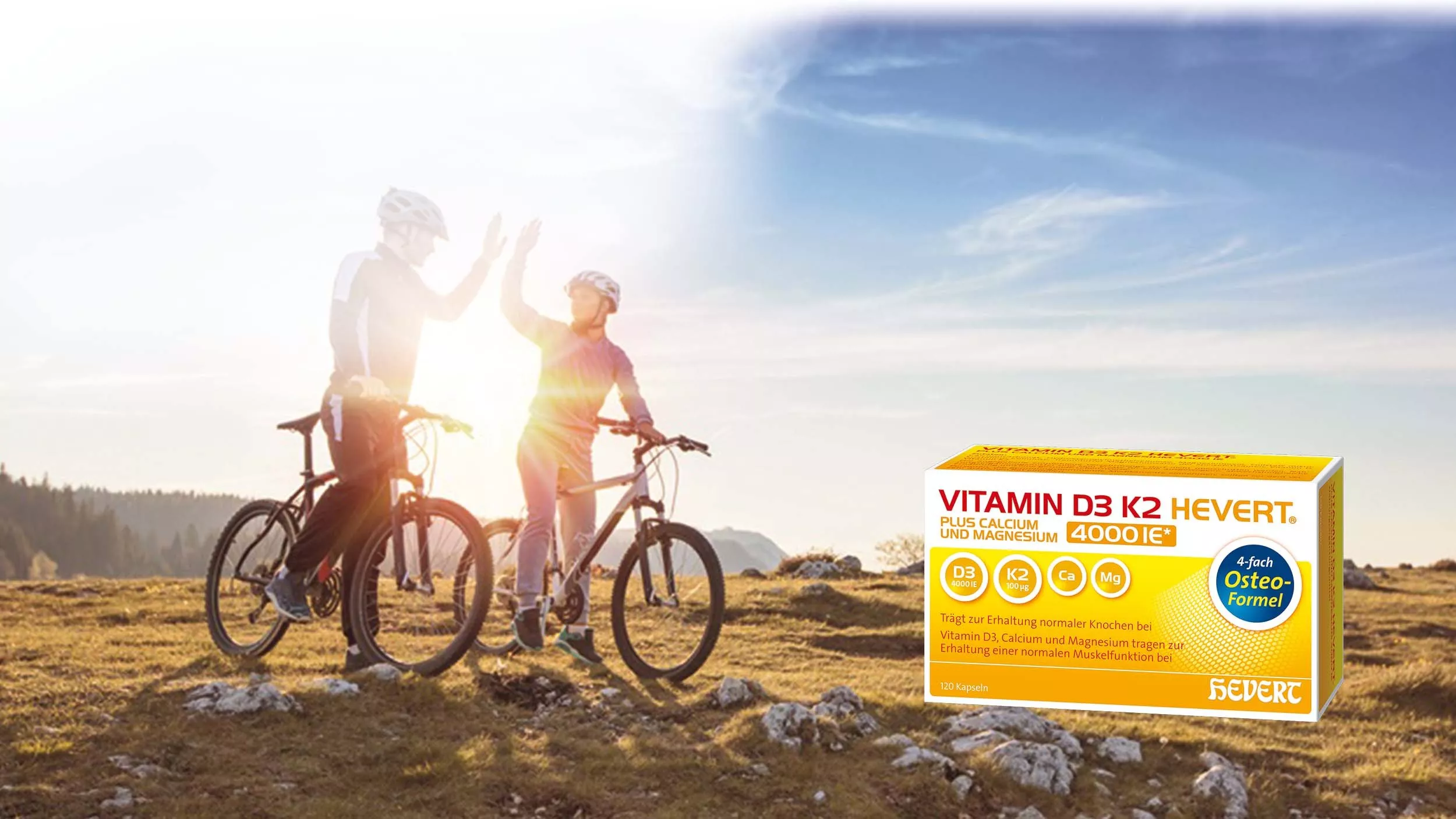 Neu: Vitamin D3 K2 Hevert plus Calcium und Magnesium 4000 IE als 120er Packung