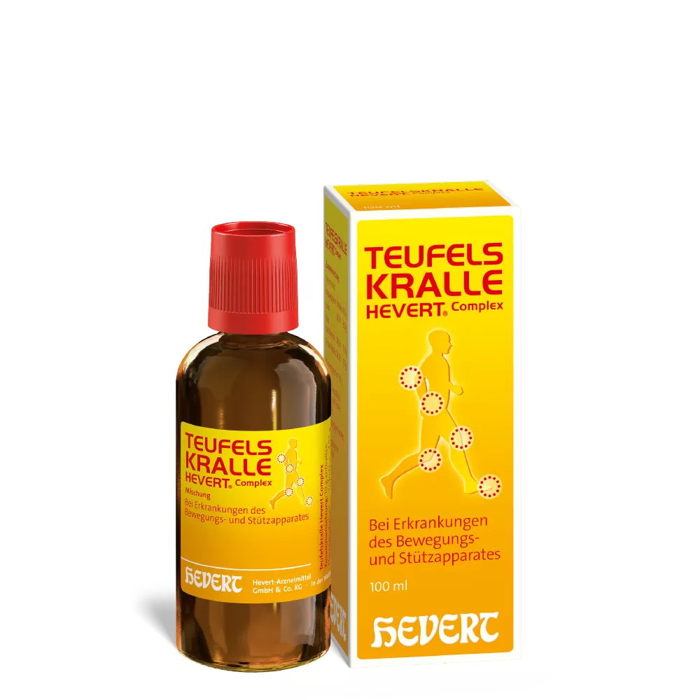 Aus „Bomarthros Harpagophytum Complex“ wird „Teufelskralle Hevert Complex“