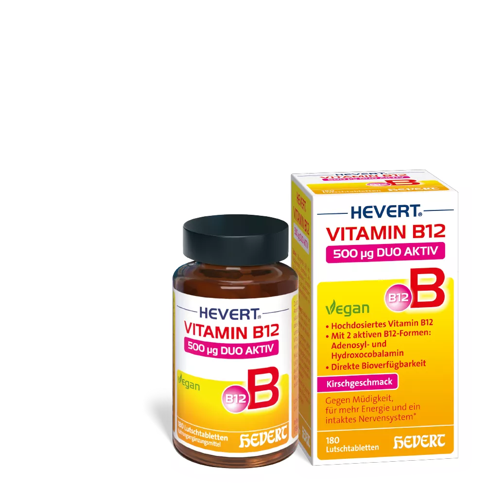 Neu: Vitamin B12 Hevert 500 µg Duo Aktiv