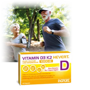 Vitamin D3 K2 Hevert plus Calcium und Magnesium 1000 IE