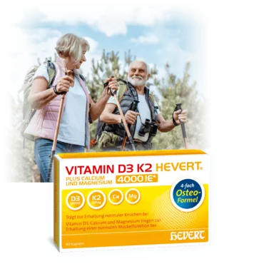 Vitamin D3 K2 Hevert plus Calcium und Magnesium 4000 IE