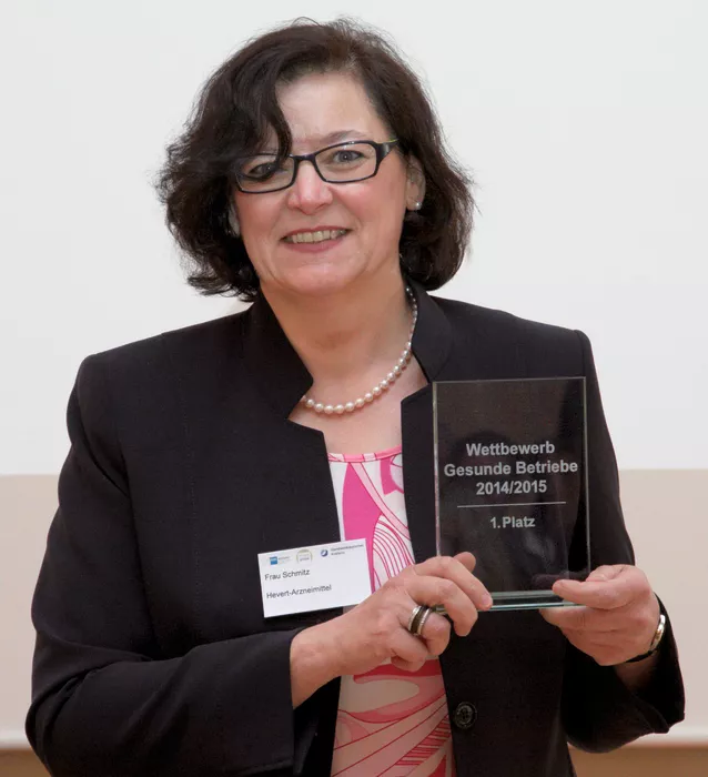 Hevert-Arzneimittel belegt Platz 1 im Wettbewerb „Gesunde Betriebe 2014/2015“