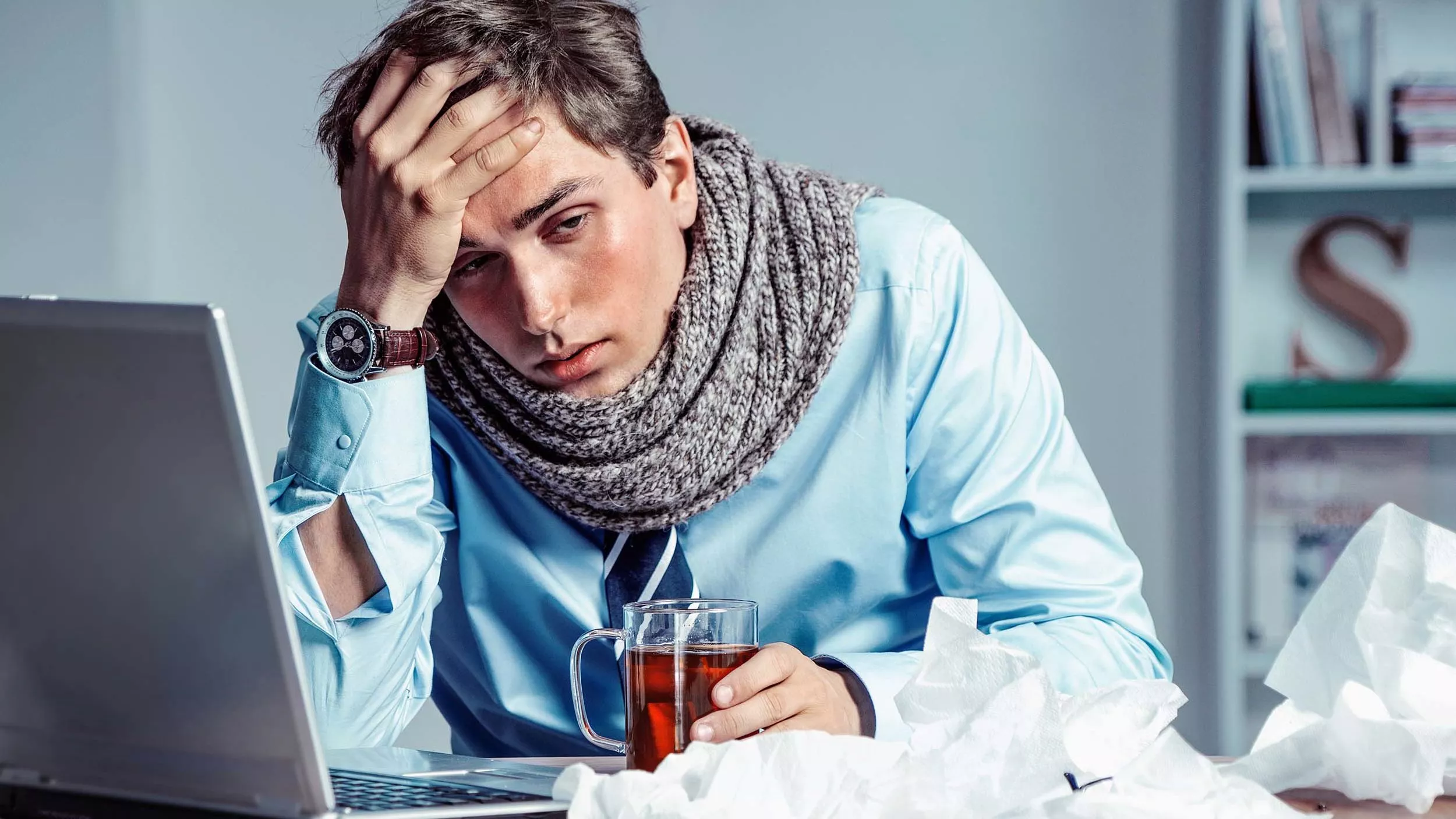 Stress kann das Immunsystem belasten. Wenn jemand häufig erkältet ist, kann Stress die Ursache sein. - &copy Romario Ien