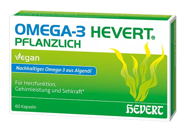 Omega-3 Hevert pflanzlich ab Oktober auch als 60er Packung