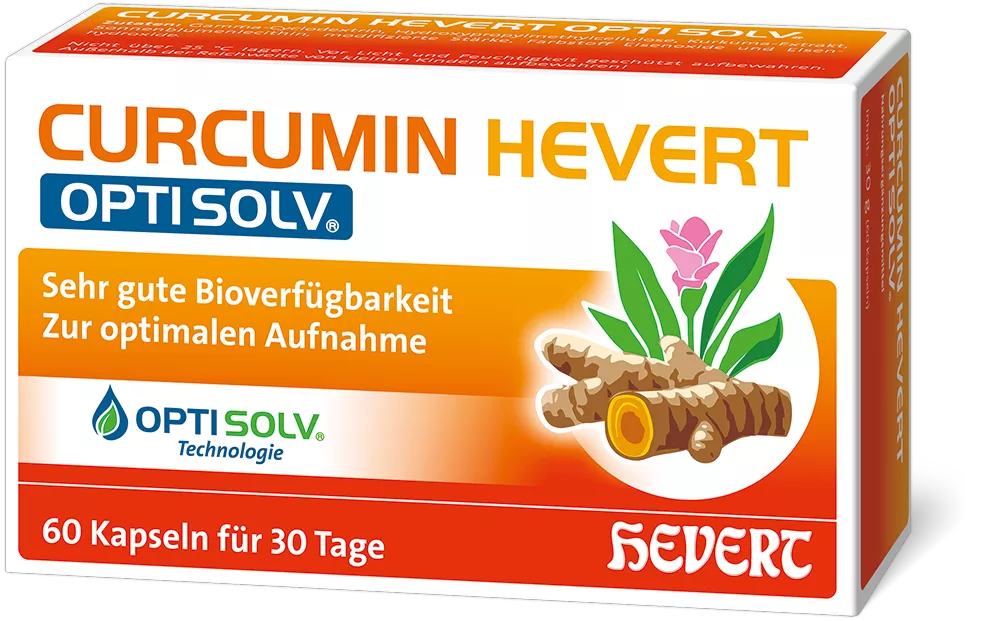 Neu: Curcumin Hevert OptiSolv® – die Lösung für Curcuminoide