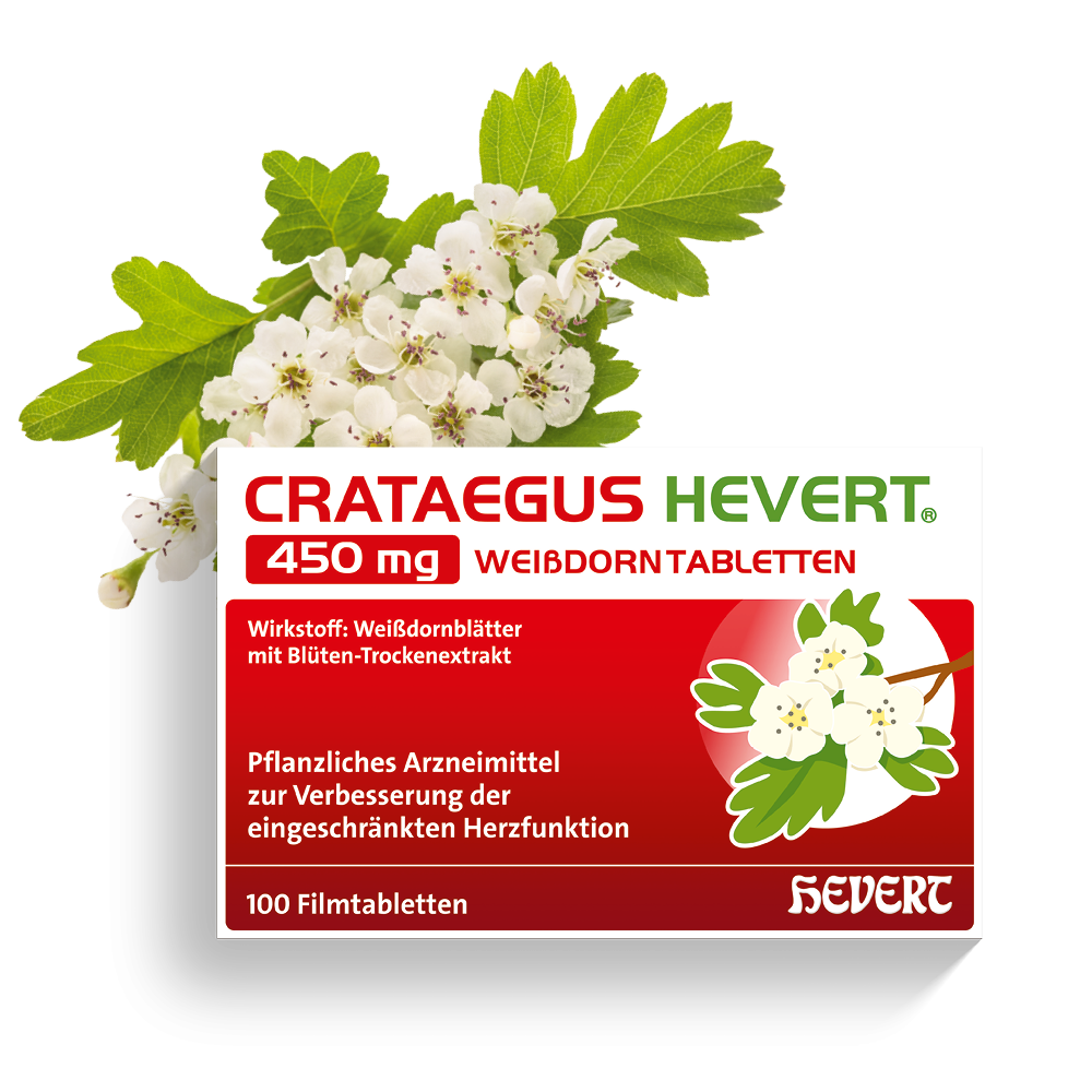 Crataegus Hevert 450 mg Weißdorntabletten