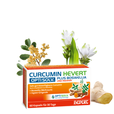 Curcumin Hevert OptiSolv plus Boswellia und Ingwer