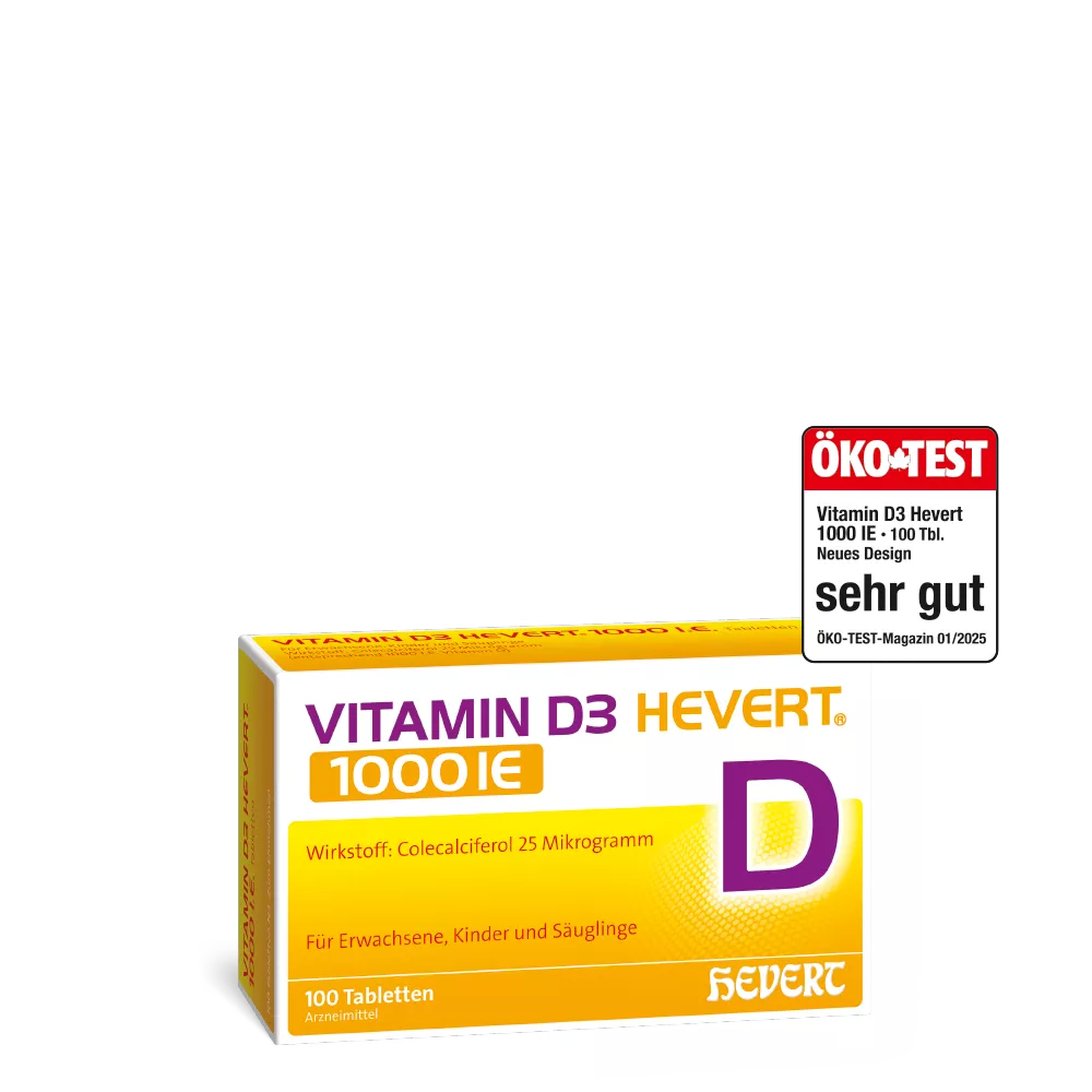 Aus „Vitamin D3 Hevert“ wird „Vitamin D3 Hevert 1000 IE“